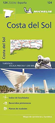 Michelin Zoom Map of Costa del Sol, Spain, with coastal imagery.