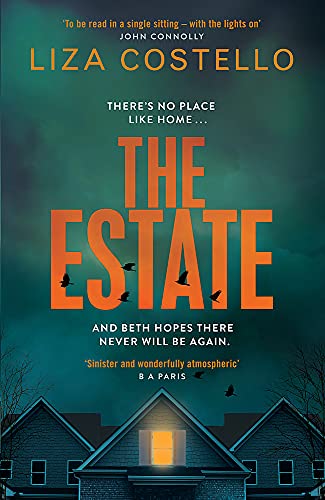 Book cover for "The Estate" with a dark, moody house illustration.