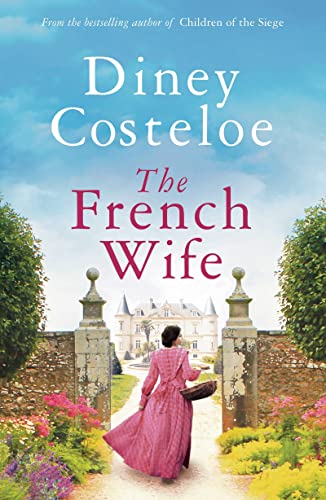 Book cover: woman in pink walking towards a grand French chateau.