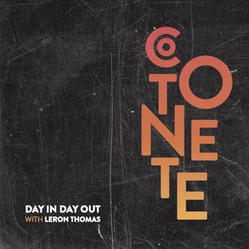 Vinyl record cover for Cotonete’s “Day In Day Out” with red and orange text.