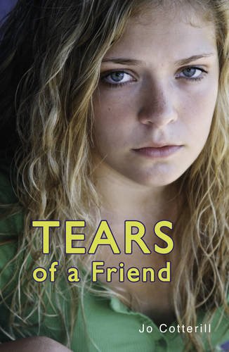 Book cover: sad young woman with long blonde hair, title “Tears of a Friend”.