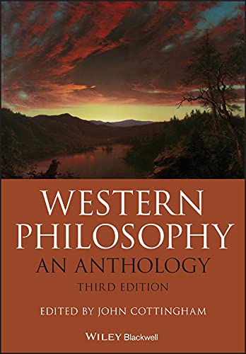 Book cover: "Western Philosophy" anthology, third edition, with landscape image.