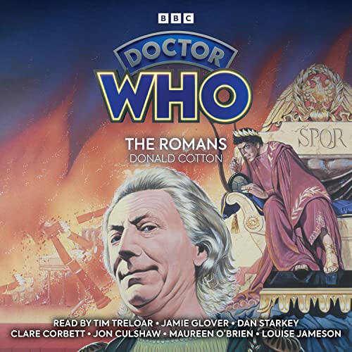 Doctor Who novel cover: Roman setting with First Doctor and companions.