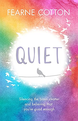 Book cover with rainbow watercolor, white lettering, and a small bird.