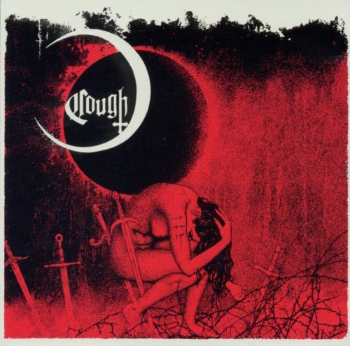 Album cover art featuring a kneeling woman surrounded by swords under a crescent moon.
