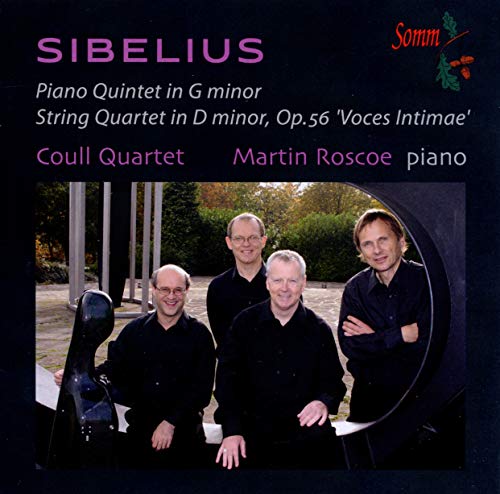 CD cover featuring the Coull Quartet and pianist Martin Roscoe.