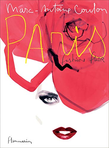 Red and white illustration of a woman’s face, book cover.