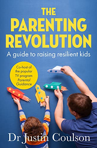 Book cover: “The Parenting Revolution” with children and paper airplanes.