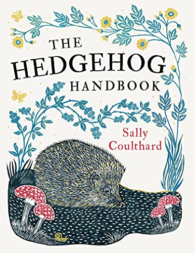 Book cover with illustrated hedgehog, mushrooms, and floral decorations.