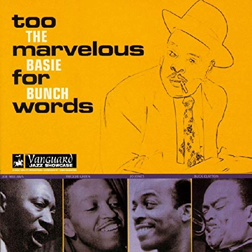 CD cover for Count Basie’s “Too Marvelous For Words” with portraits.