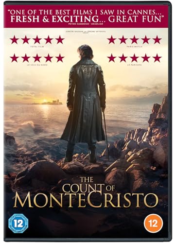 DVD cover for "The Count of Monte Cristo" featuring a man by the sea.