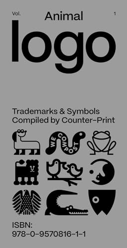 Book cover titled Animal Logo featuring a grid of nine black animal graphic icons.