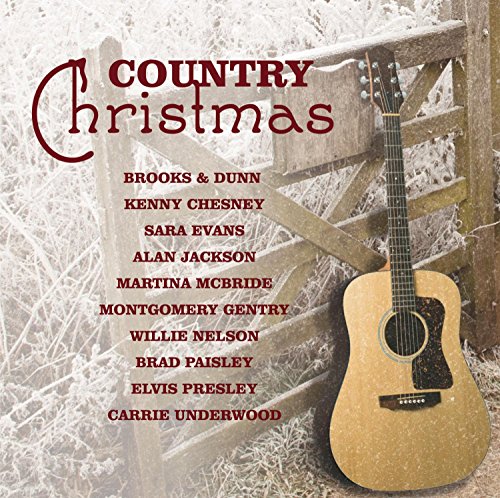 CD cover for “Country Christmas” featuring a guitar and winter scene.