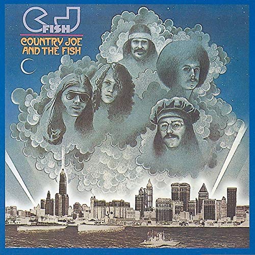 Album cover for Country Joe And The Fish with band members and a cityscape.