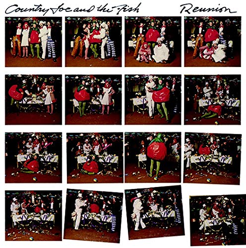 Album cover for Country Joe & The Fish’s “Reunion” featuring people in fruit costumes.