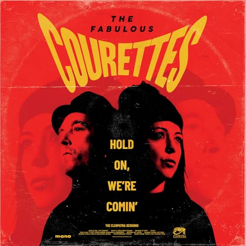 Red album cover featuring two shadowed figures and bold yellow text.