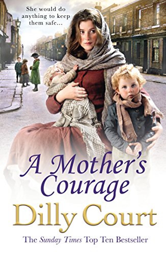 Book cover: woman with two children in a historical street scene.