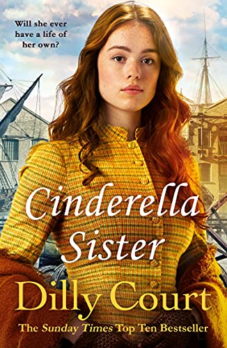 Book cover: "Cinderella Sister" featuring a young woman with red hair.
