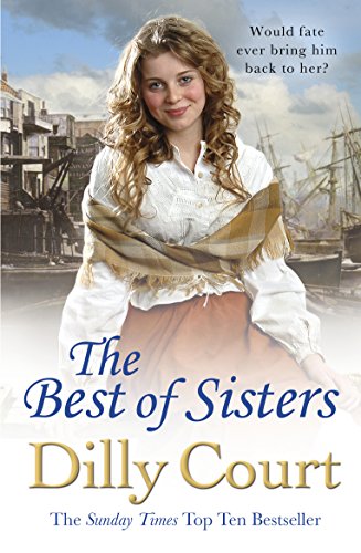 Book cover: woman in historical clothing, harbor scene, title "The Best of Sisters".