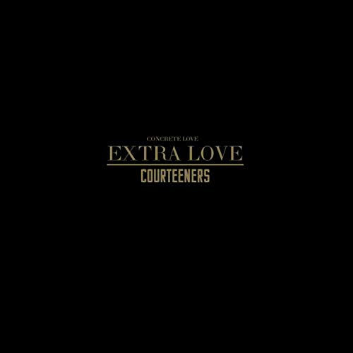 "Album cover with 'Extra Love' in yellow text on a dark, grungy background."