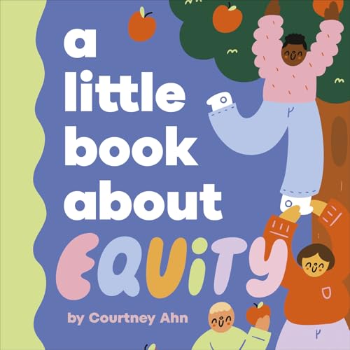 BookSCC Book cover titled "a little book about EQUITY" with people picking apples.