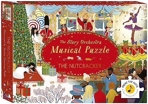 Box for "The Nutcracker" musical puzzle with illustrated characters and scenes.