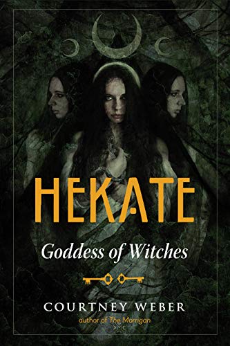 Book cover showing a triple-faced woman with a crescent moon symbol against dark foliage.