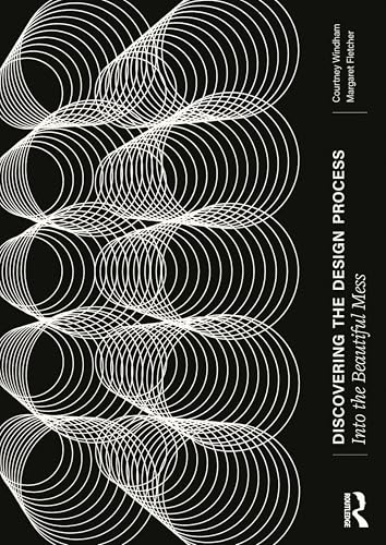 Book cover with white spiral design and black text: "Discovering the Design Process".