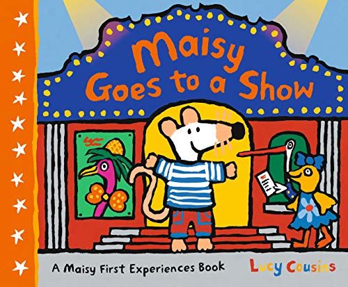Maisy the mouse attends a colorful circus-themed show with friends.