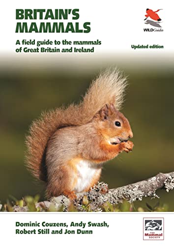 Book cover for Britain's Mammals featuring a red squirrel on a branch.