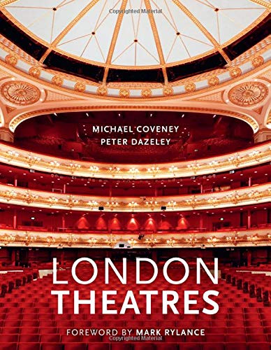 Book cover: “London Theatres” with a red theatre interior image.