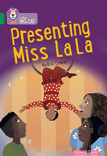 Book cover: acrobat in red suit, two young girls watching.