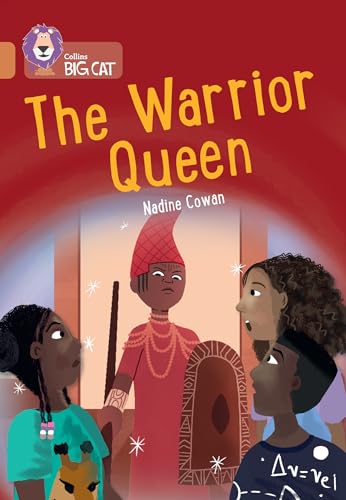 Book cover depicting three dark-skinned children and a warrior queen illustration.