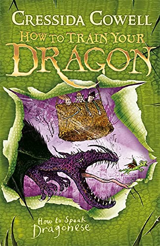 Book cover: "How to Train Your Dragon" with dragon and characters.