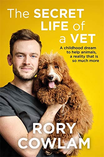 Book cover featuring a man holding a fluffy, brown poodle-type dog.