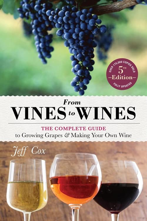 Book cover: grapes, wine glasses, and title "From Vines to Wines.