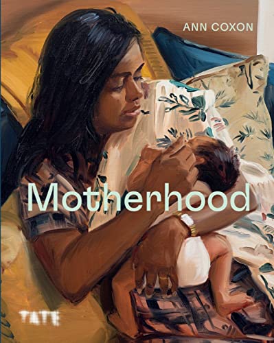 Painting of a mother holding a newborn baby, close up.