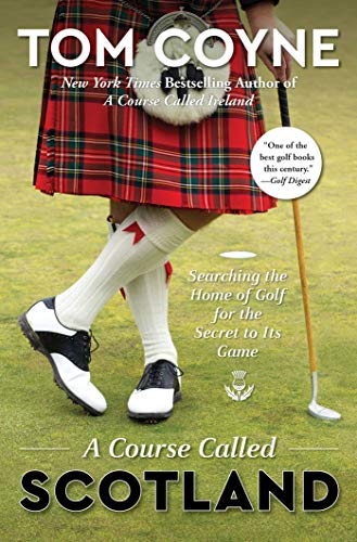 Book cover: golfer in tartan kilt on a green golf course.