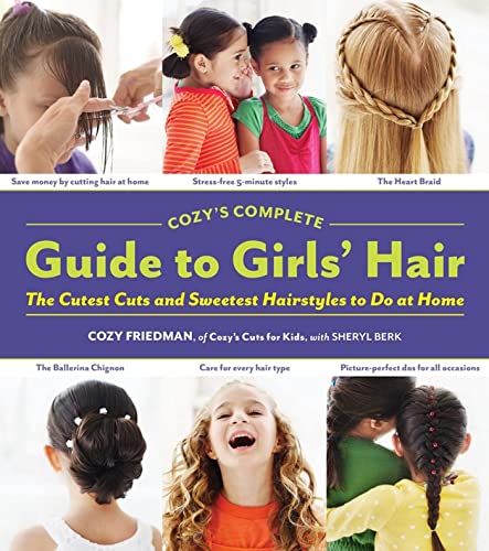 Book cover featuring girls with various hairstyles and hair cutting tips.