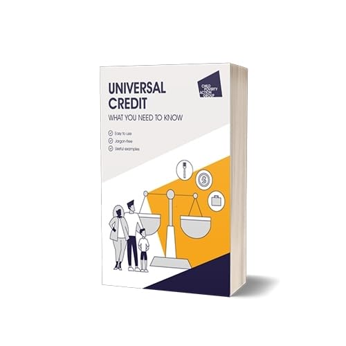 Book cover titled Universal Credit: what you need to know, featuring a family illustration.