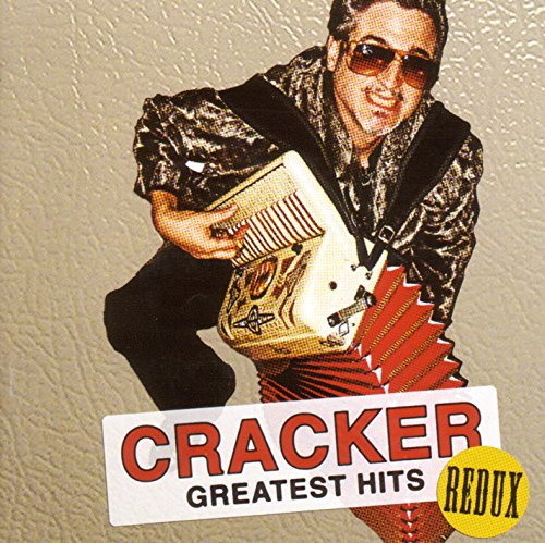 CD cover for Cracker’s “Greatest Hits-redux” featuring a musician with an accordion.