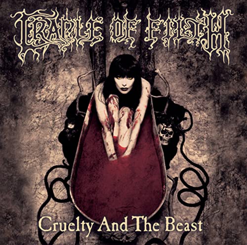 CD cover for Cradle Of Filth’s “Cruelty And The Beast” with gothic imagery.