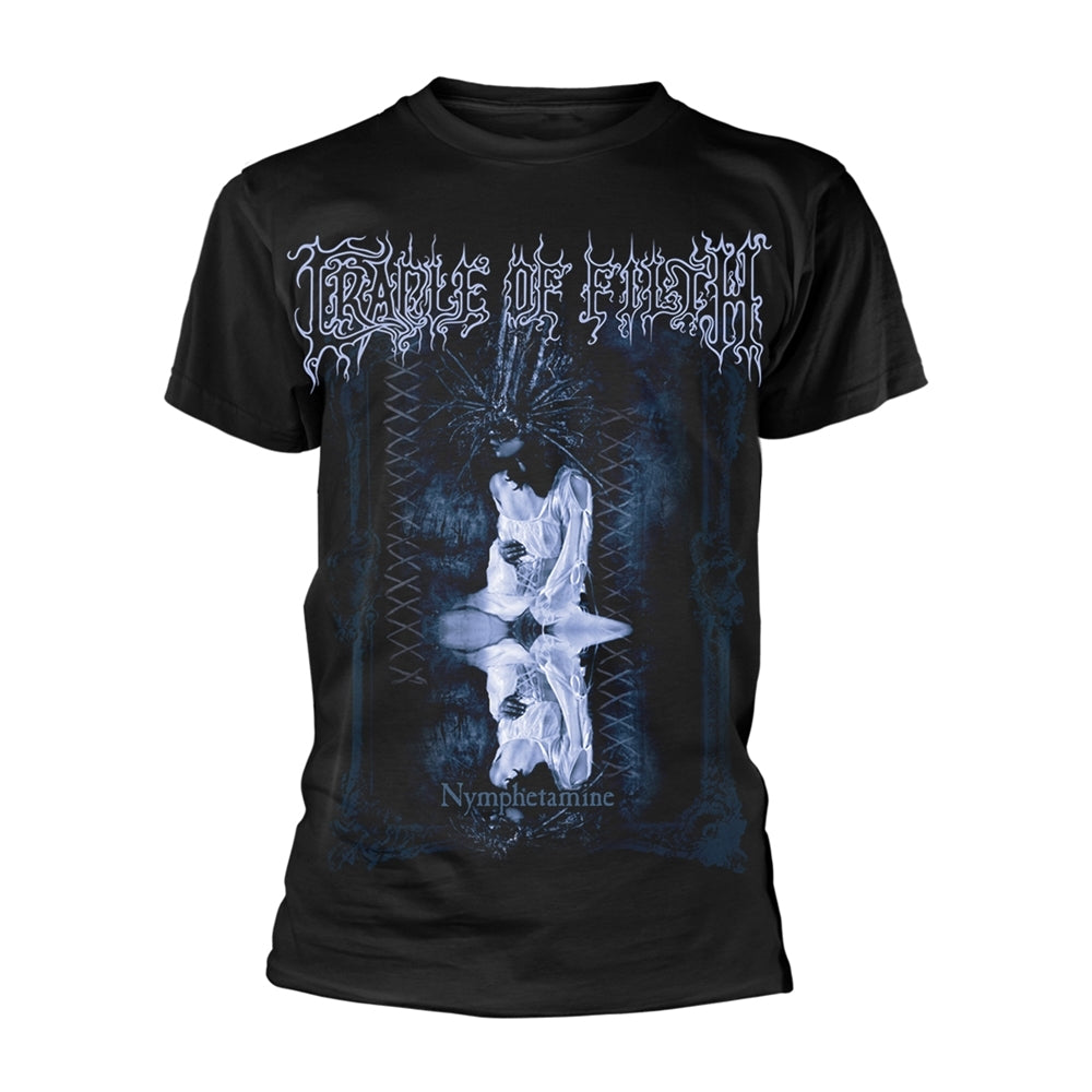 Black Cradle of Filth t-shirt with band logo and ghostly figure.