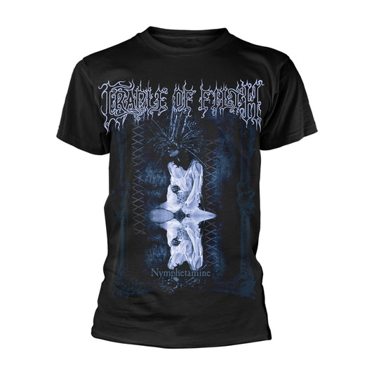 Black Cradle of Filth t-shirt with band logo and ghostly figure.