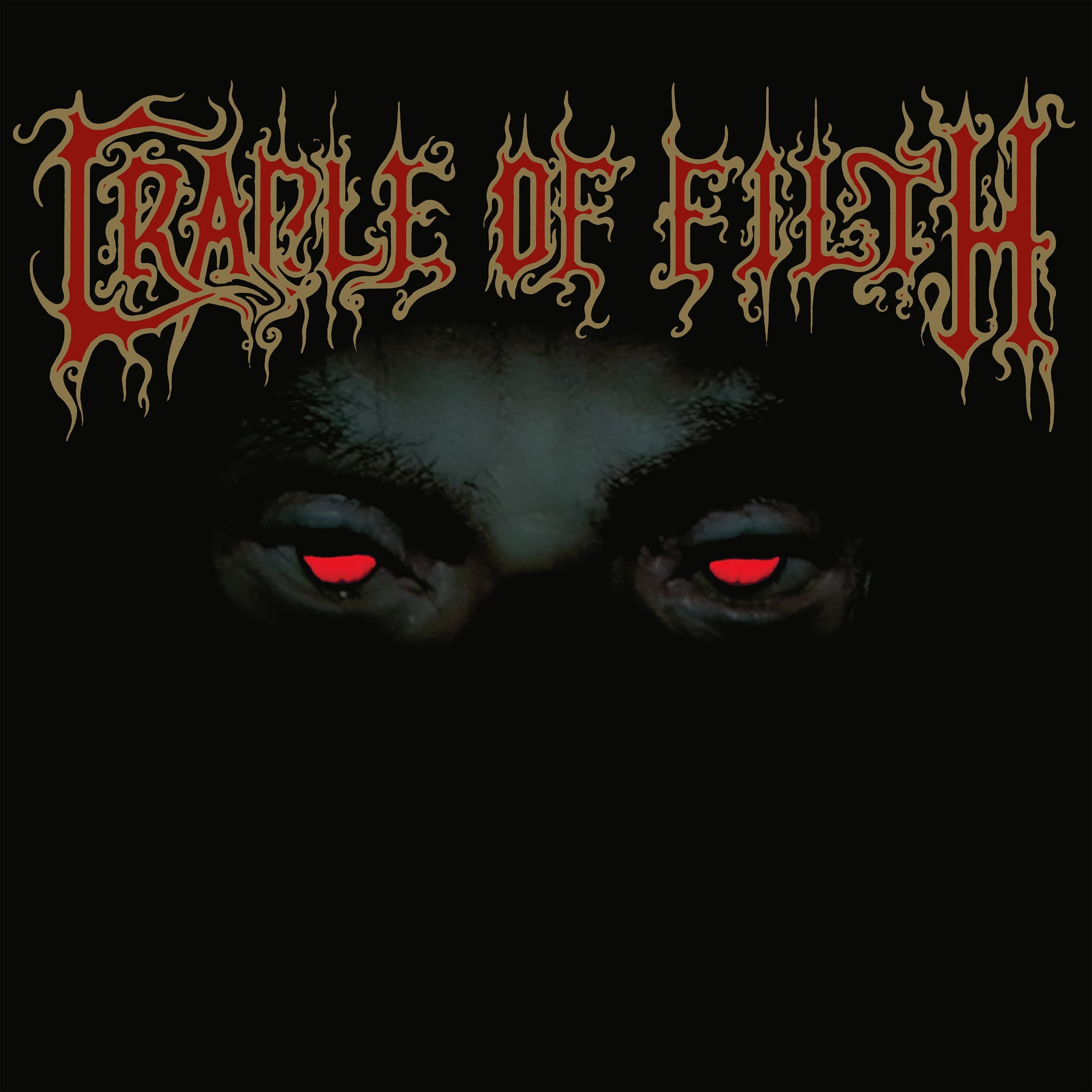 Album cover: red eyes stare from a dark, shadowy face beneath band logo.