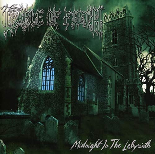 Cradle Of Filth album cover: gothic church in a graveyard scene.