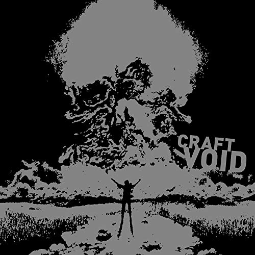Black and white album cover with a figure under a swirling cloud.