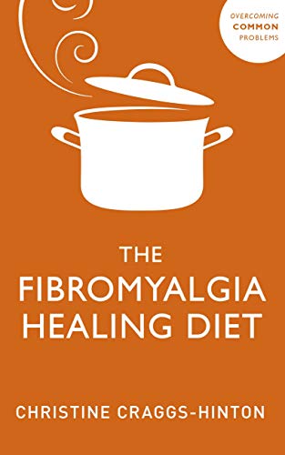 Book cover: "The Fibromyalgia Healing Diet" with a pot illustration.