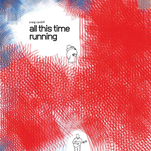 "Album cover with orange and blue abstract background, featuring simple line drawings and text."