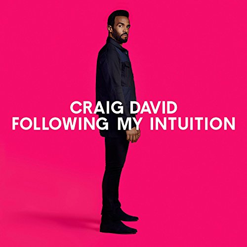 Craig David album cover, "Following My Intuition," on pink background.